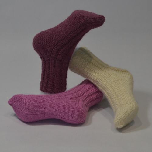 Anklet Double Knit Cable Rib Socks