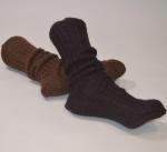 Calf Length Broken Rib Wool Socks